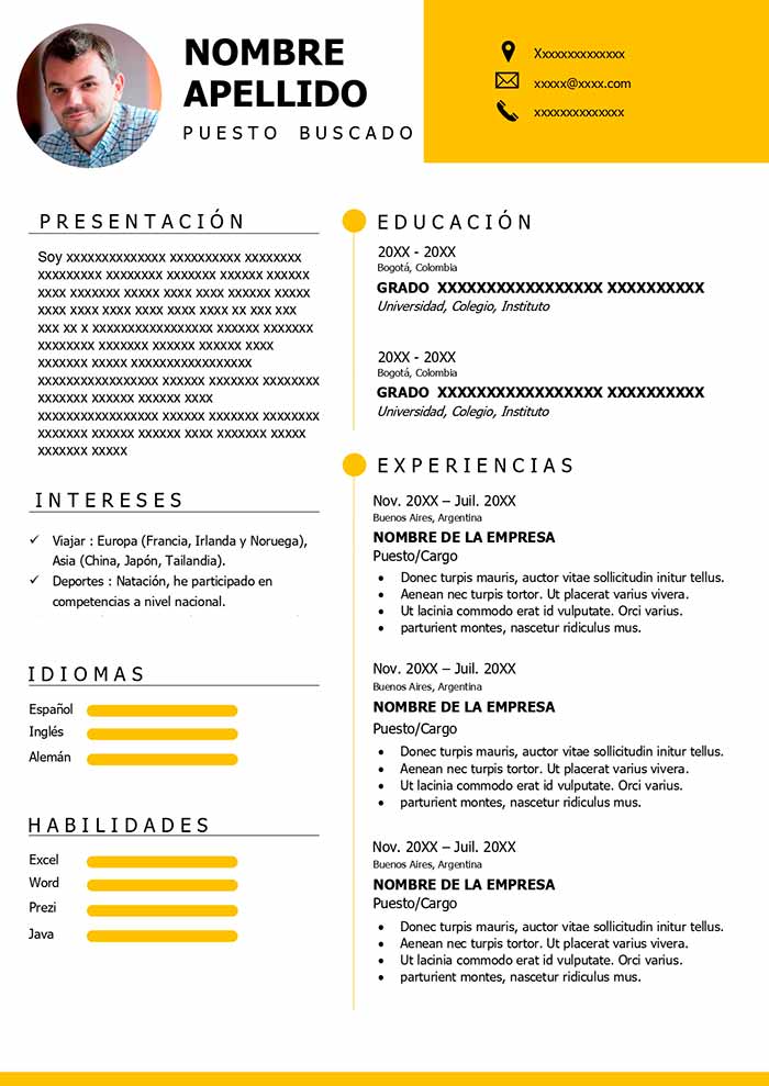 ᐉ Ejemplo de Currículum marketing Plantilla + Guía